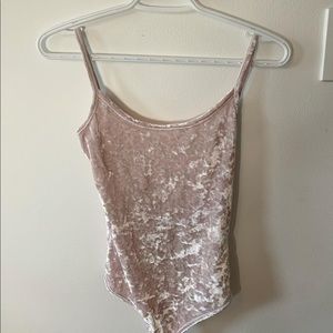 Velour low back bodysuit